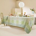 Nappe ronde enduit imperméable pur coton diam. 175cm Nappe ronde enduit imperméable pur coton diam. 175cm