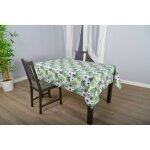 Nappe en toile cirée rectangulaire verte 140 x 200 cm Nappe en toile cirée rectangulaire verte 140 x 200 cm