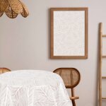 Nappe en toile cire ronde cru d. 135 cm