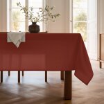 Nappe unie antitache, sans repassage, marron 155x155 cm Nappe unie antitache, sans repassage, marron 155x155 cm