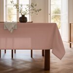 Nappe unie antitache, sans repassage, rose 155x200 cm