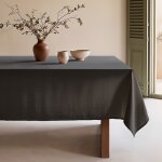 Nappe unie , sans repassage, anthracite 155x100 cm Nappe unie , sans repassage, anthracite 155x100 cm
