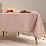 Nappe unie toucher tissu et traitement antitache rose Nappe unie toucher tissu et traitement antitache rose