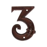 Numro de maison en fonte chiffre 3