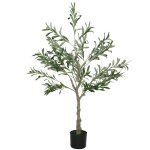 Olivier artificiel 120 cm plante artificielle en pot vert Olivier artificiel 120 cm plante artificielle en pot vert