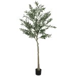 Olivier artificiel 180 cm en pot artificiel vert