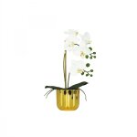 Orchidée artificielle toucher naturel pot or 40cm Orchidée artificielle toucher naturel pot or 40cm