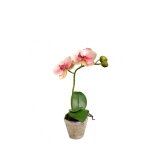 Orchidée en pot artificielle rose h28 Orchidée en pot artificielle rose h28