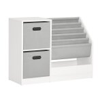 Organisateur jouets et livres pour enfants effect bois blanc Organisateur jouets et livres pour enfants effect bois blanc