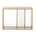 Organiseur de bureau en verre et mtal dor