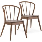Pack 2 chaises en bois coleur noyer