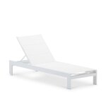 Pack 2 chaises longues de jardin en aluminium blanc Pack 2 chaises longues de jardin en aluminium blanc