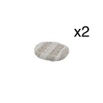 Pack de 2 coussins pour chaise ronde 40 cm rayures beiges Pack de 2 coussins pour chaise ronde 40 cm rayures beiges