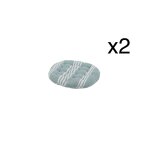 Pack de 2 coussins pour chaise ronde 40 cm rayures vertes Pack de 2 coussins pour chaise ronde 40 cm rayures vertes