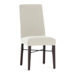 Pack 2 housses de chaise avec dossier extensible cru 40 55 cm