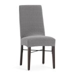 Pack 2 housses de chaise avec dossier extensible gris 40 * 50 cm Pack 2 housses de chaise avec dossier extensible gris 40 * 50 cm