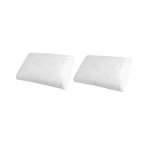 Pack de 2 oreillers  mmoire de forme bambou blanc 40x60 cm