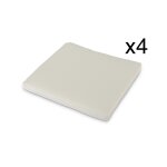 Pack 4 coussins de chaise de jardin ecru