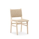 Pack 8 chaises de jardin en teck et rotin synthétique Pack 8 chaises de jardin en teck et rotin synthétique