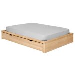Pack lit avec 2 tiroirs et matelas bois massif hêtre 160x200 cm Pack lit avec 2 tiroirs et matelas bois massif hêtre 160x200 cm