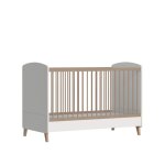Pack lit bébé évolutif avec matelas blanc et noisette 70x140 cm Pack lit bébé évolutif avec matelas blanc et noisette 70x140 cm