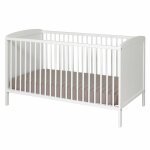 Pack lit bébé avec matelas bois massif blanc 70x140 cm Pack lit bébé avec matelas bois massif blanc 70x140 cm