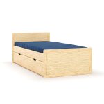 Pack lit enfant gigogne avec matelas bois massif 90x190 cm