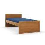 Pack lit volutif avec matelas bois massif noisette 90x190 cm