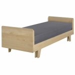 Pack lit extensible avec matelas bois massif 80x200 cm