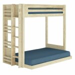 Pack lit superpos montessori avec matelas bois massif 120x190 cm