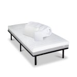 Pack matelas mousse hd + sommier m�tal + accessoires 90x190 cm
