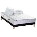 Pack matelas ressort 7 zones sommier oreiller couette 160x200