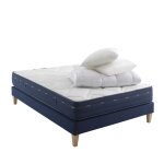 Pack matelas ressorts et mmoire 25 cm, sommier, complments 160x200
