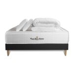 Pack matelas sommier kit 200x200 oreiller couette