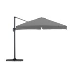 Pack parasol déporté carré 3m gris clair avec socles et housse Pack parasol déporté carré 3m gris clair avec socles et housse
