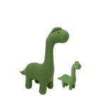 Pack peluches dinosaures de algodn 100% vert