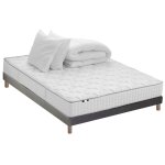Pack prt  dormir : matelas + sommier + couette + oreillers 140x190
