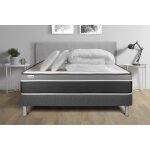 Pack ressorts et mmoire de forme 180x200cm kit gris