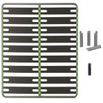Pack sommier 2x9 lattes 160x200cm + pieds gris + pied central Pack sommier 2x9 lattes 160x200cm + pieds gris + pied central
