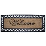 Paillasson coco et caoutchouc welcome 120x45x2cm