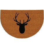 Paillasson coco demi - lune cerf 60x40x1. 5cm