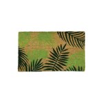 Paillasson coco feuilles tropicales vertes 75x45cm