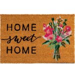 Paillasson coco home sweet home bouquet 60x40x1. 5cm