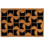 Paillasson coco marron et noir 60x40x1. 5cm