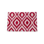 Paillasson coco rouge ornements 60x40x1. 5cm
