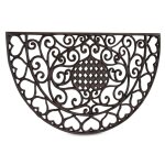 Paillasson demi - lune fonte marron