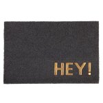 Paillasson en fibre de coco gris anthracite imprim dor 40x60