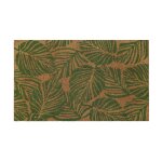 Paillasson en fibres de coco imprim motif jungle vert 45x75