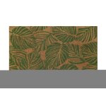 Paillasson en fibres de coco imprim motif jungle vert 60x90
