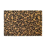 Paillasson en fibre de coco motif brindilles naturel noir 60x40
